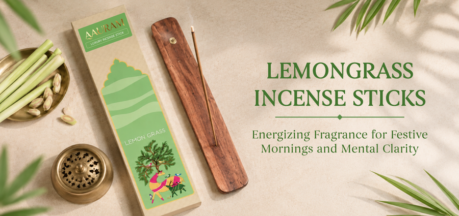 Lemongrass Incense Sticks: Energising Fragrance for Festive Mornings and Mental Clarity