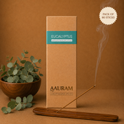 Aauram Eucalyptus Natural Mosquito Repellent Incense Sticks – Refill Pack (80 Sticks)