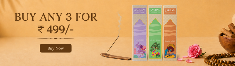 Aauram Fresh Lemongrass Natural Incense Sticks