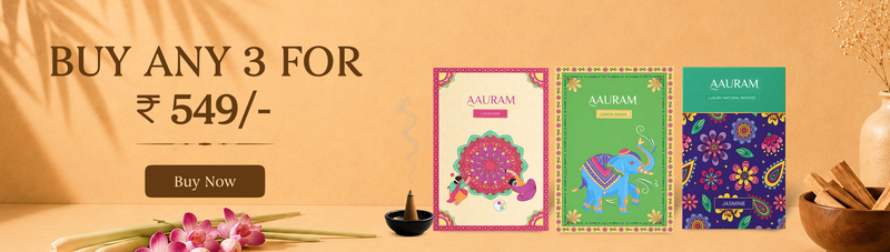 Aauram Fresh Lemongrass Natural Incense Cones