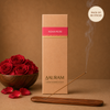 Aauram Indian Rose (गुलाब) Natural Agarbatti Incense Sticks – Refill Pack (80 Sticks)