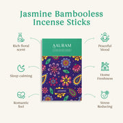 Aauram Jasmine Bloom Natural Bambooless Incense Sticks