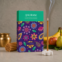 Aauram Sacred Lotus Natural Bambooless Incense Sticks