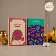 Aauram Sacred Lotus & Calming Lavender Natural Bambooless Incense Sticks - Pack of 2