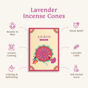 Aauram Calming Lavender Natural Incense Cones
