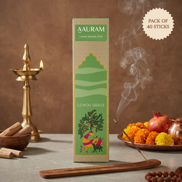Aauram Fresh Lemongrass Natural Incense Sticks