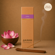 Aauram Sacred Lotus Natural Agarbatti Incense Sticks – Refill Pack (80 Sticks)