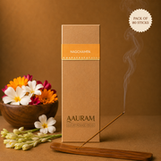 Aauram Nag Champa Natural Agarbatti Incense Sticks – Refill Pack (80 Sticks)