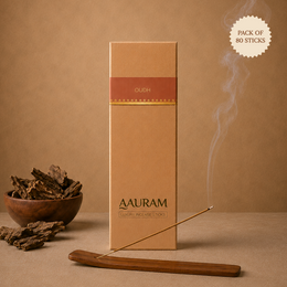 Aauram Oudh (Royal Agarwood) Natural Agarbatti Incense Sticks – Refill Pack (80 Sticks)