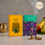 Aauram Royal Oudh & Jasmine Bloom Natural Incense Cones - Pack of 2