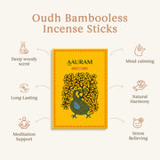 Aauram Royal Oudh Natural Bambooless Incense Sticks