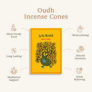 Aauram Royal Oudh Natural Incense Cones