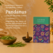 Aauram Pandanus Delight Natural Incense Cones