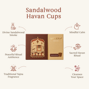 Aauram Sandalwood (चंदन) Natural Havan Cup