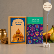 Aauram Sandalwood Bliss & Indian Rose Harmony Natural Incense Cones - Pack of 2