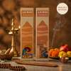 Sandalwood + Oudh Incense Sticks Pack of 2 | 80 Sticks with Free Wooden Holder | 100% Organic