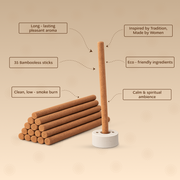 Aauram Sandalwood Bliss Natural Bambooless Incense Sticks
