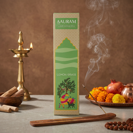Aauram Fresh Lemongrass Natural Incense Sticks